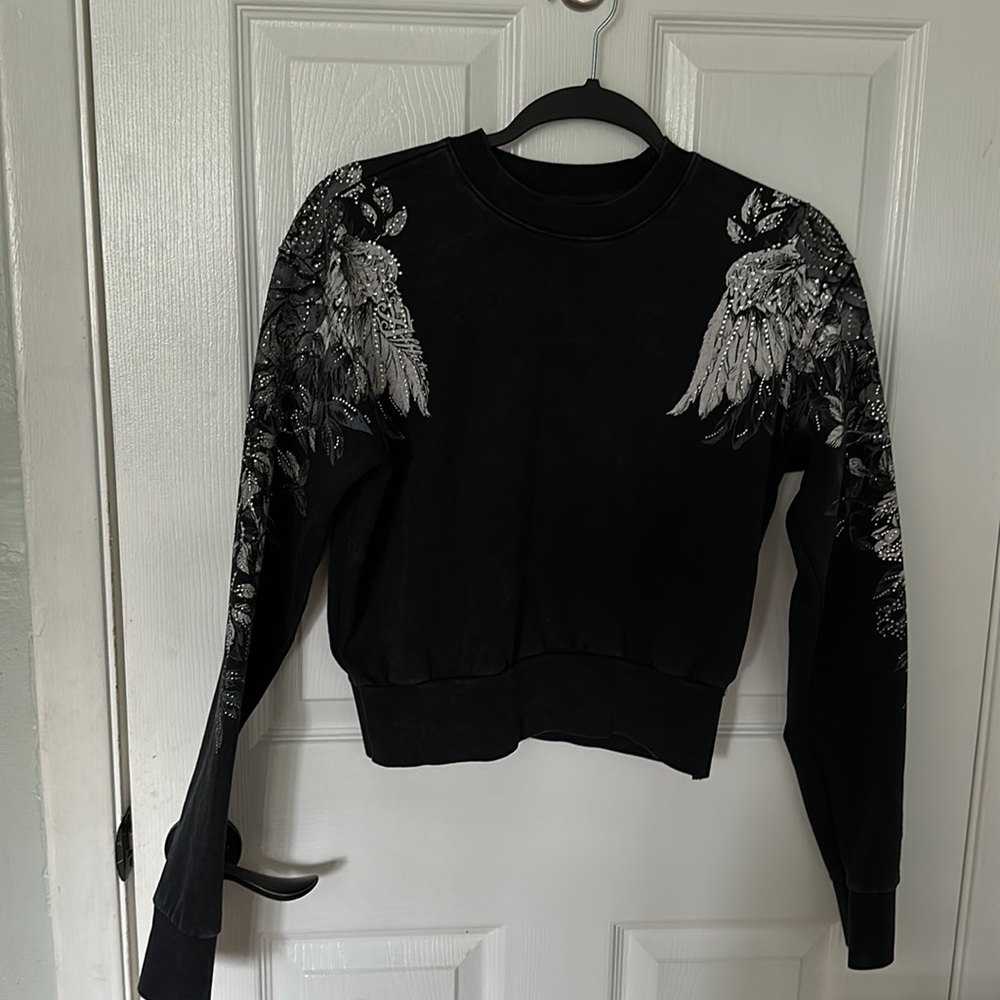 Affliction cropped sweatshirt- small